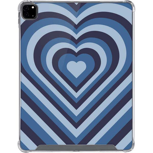 Blue Heart Pattern iPad Pro 12.9in (2020) Clear Case